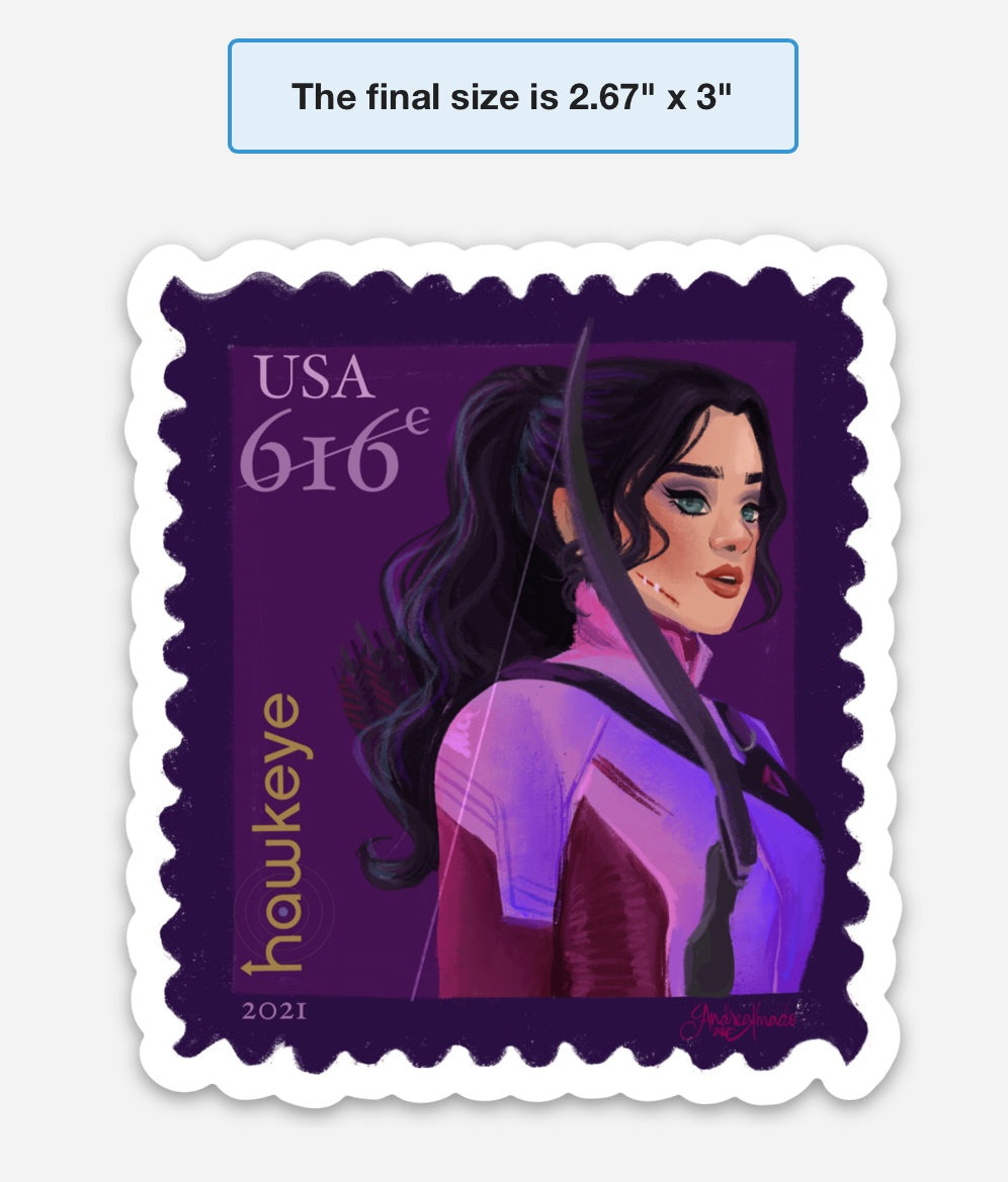 Kate Bishop Postage Stamp Sticker SALE