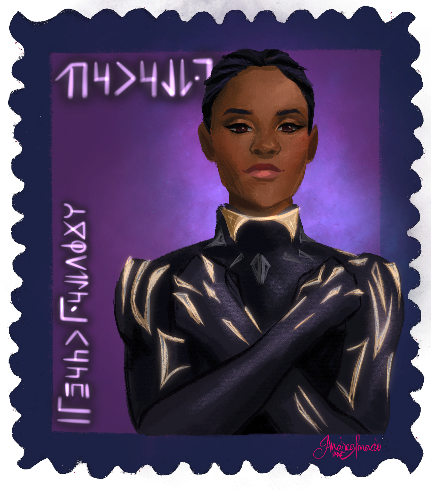 Black Panther Shuri Postage Stamp Sticker SALE