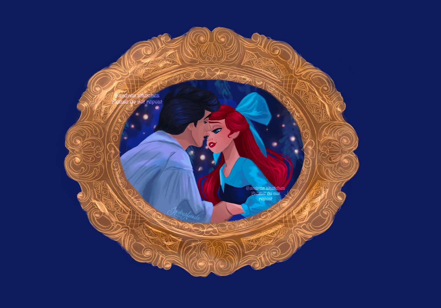 True Love’s Kiss Ariel and Eric Valentine’s Print SALE