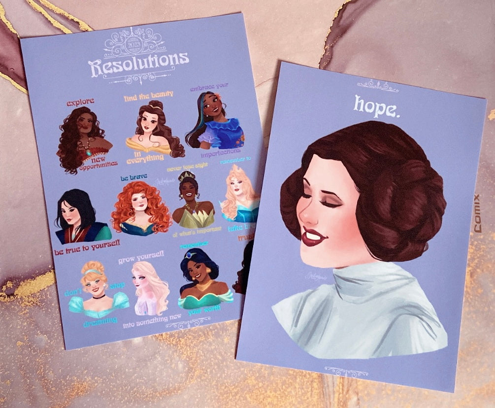 Princess New Year’s Resolution Print Set SALE