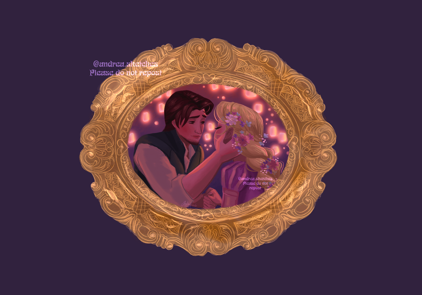 True Love’s Kiss Rapunzel and Eugene Valentine’s Print SALE