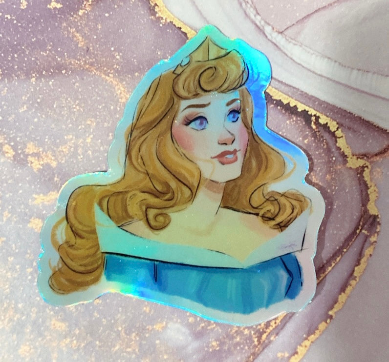 Holographic Princess Aurora Sticker