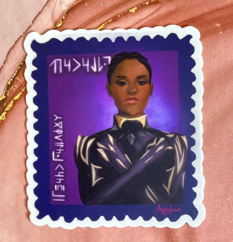 Black Panther Shuri Postage Stamp Sticker SALE