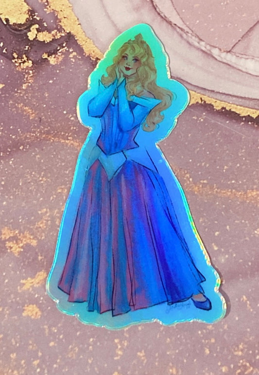 Color Changing Dress Princess Aurora Sticker